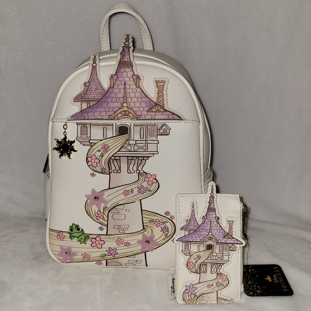 Loungefly Disney Tangled Tower Mini Backpack and Cardholder